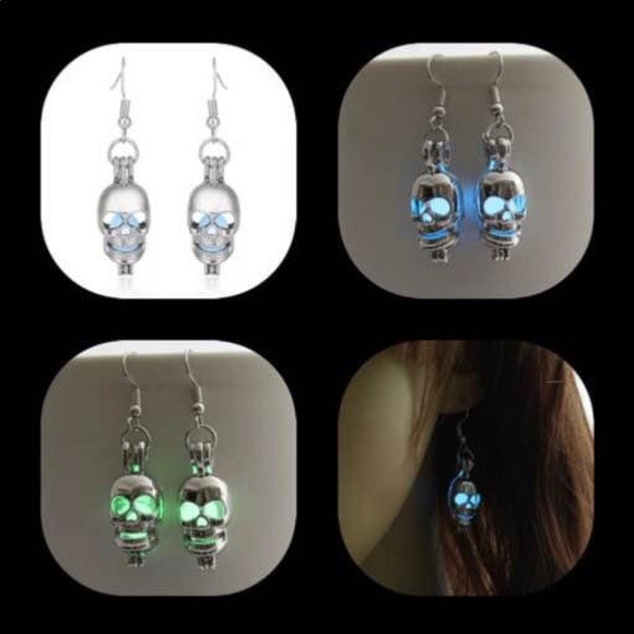 New Unique GREEN Solar Luminous Glow Halloween Skull 💀 Earrings
Super Cool! - Picture 1 of 5